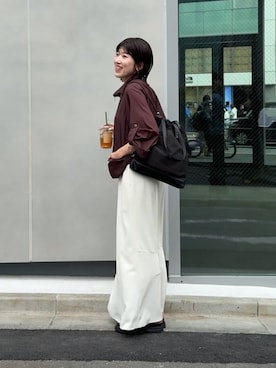 「PAPILLONNER（パピヨネ）のアイテム」を使った、asaminさん（レディース・158cm）の冬コーディネート