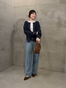「アイテム（ボストンバッグ）」を使った、asaminさん（レディース・158cm・30代）の秋コーディネート