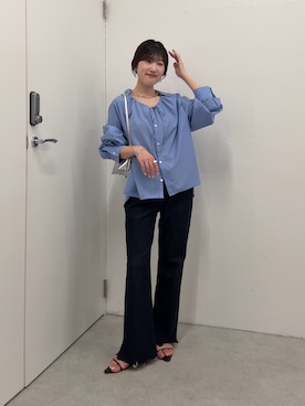 「フレアデニム」｜asaminさん（レディース・158cm・30代）の夏コーディネート