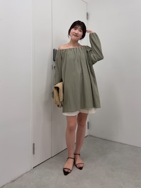 「チュニックワンピ」｜asaminさん（レディース・158cm）の夏コーディネート