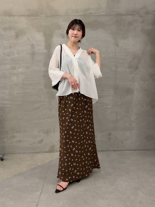 強撚シアーシャツカーデ　ブラック COLLAGE GALLARDAGALANTE（コラージュガリャルダガランテ）の