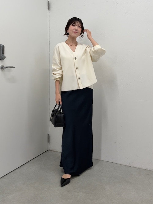 セール】メタル釦ジョーゼットカーディガン/WEB限定（カーディガン