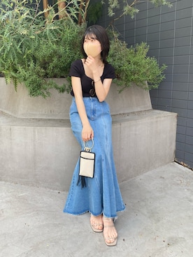 デニムスカートを使った 春夏コーデ の人気ファッションコーディネート 年齢 30歳 34歳 Wear