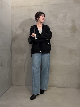 「アイテム（ネックレス）」を使った、asaminさん（レディース・158cm・30代）の秋コーディネート