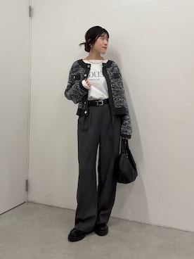 「アイテム（スラックス）」を使った、asaminさん（レディース・158cm・30代）の秋コーディネート