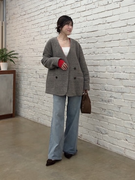 「アイテム（ノーカラーコート）」を使った、asaminさん（レディース・158cm・30代）の夏コーディネート