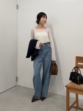 「アイテム（テーラードジャケット）」を使った、asaminさん（レディース・158cm・30代）の秋コーディネート