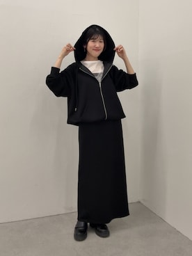 「アイテム（パーカー）」を使った、asaminさん（レディース・158cm・30代）の冬コーディネート