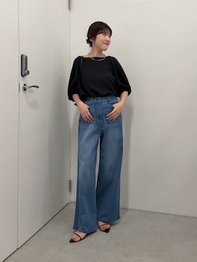 「PAPILLONNER（パピヨネ）のアイテム」を使った、asaminさん（レディース・158cm）の夏コーディネート