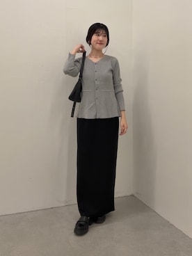 「アイテム（カーディガン/ボレロ）」を使った、asaminさん（レディース・158cm・30代）の冬コーディネート