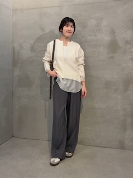 「アイテム（アクセサリー）」を使った、asaminさん（レディース・158cm・30代）の秋コーディネート