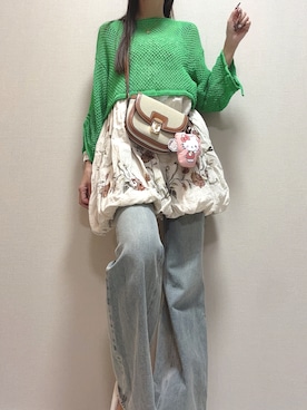 「RAY CASSIN（レイカズン）のアイテム（パンツ）」を使った、-𝐂𝐭𝐞・𝐌𝐞-さん（レディース・160cm）の夏コーディネート