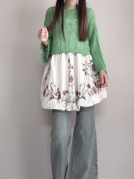 「RAY CASSIN（レイカズン）のアイテム（パンツ）」を使った、-𝐂𝐭𝐞・𝐌𝐞-さん（レディース・160cm）の春コーディネート