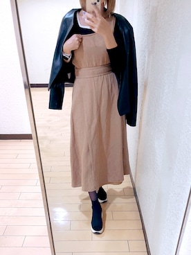 「BEAMS（ビームス）のアイテム（ワンピース/ドレス）」を使った、-𝐂𝐭𝐞・𝐌𝐞-さん（レディース・160cm）の冬コーディネート
