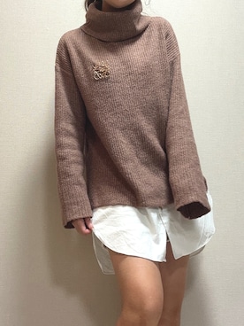 「LOEWE（ロエベ）のアイテム」を使った、-𝐂𝐭𝐞・𝐌𝐞-さん（レディース・160cm）の冬コーディネート