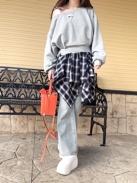 「RAY CASSIN（レイカズン）のアイテム」を使った、-𝐂𝐭𝐞・𝐌𝐞-さん（レディース・160cm）の秋コーディネート