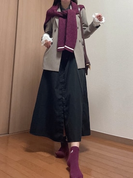 「アイテム（チャーム）」を使った、-𝐂𝐭𝐞・𝐌𝐞-さん（レディース・160cm）の冬コーディネート