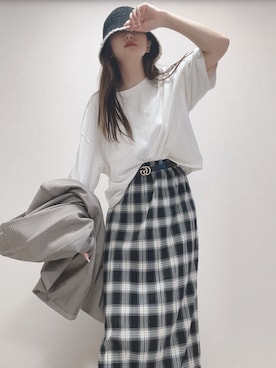 「GUCCI」｜-𝐂𝐭𝐞・𝐌𝐞-さん（レディース・160cm）の秋コーディネート