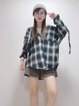 「アイテム（アンダーウェア）」を使った、-𝐂𝐭𝐞・𝐌𝐞-さん（レディース・160cm）の秋コーディネート