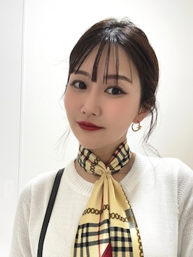 「レディースファッション」｜「アイテム（アクセサリー）」を使った、-𝐂𝐭𝐞・𝐌𝐞-さん（レディース・160cm）の秋コーディネート