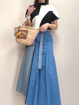 「HERMES（エルメス）のアイテム」を使った、-𝐂𝐭𝐞・𝐌𝐞-さん（レディース・160cm）の夏コーディネート