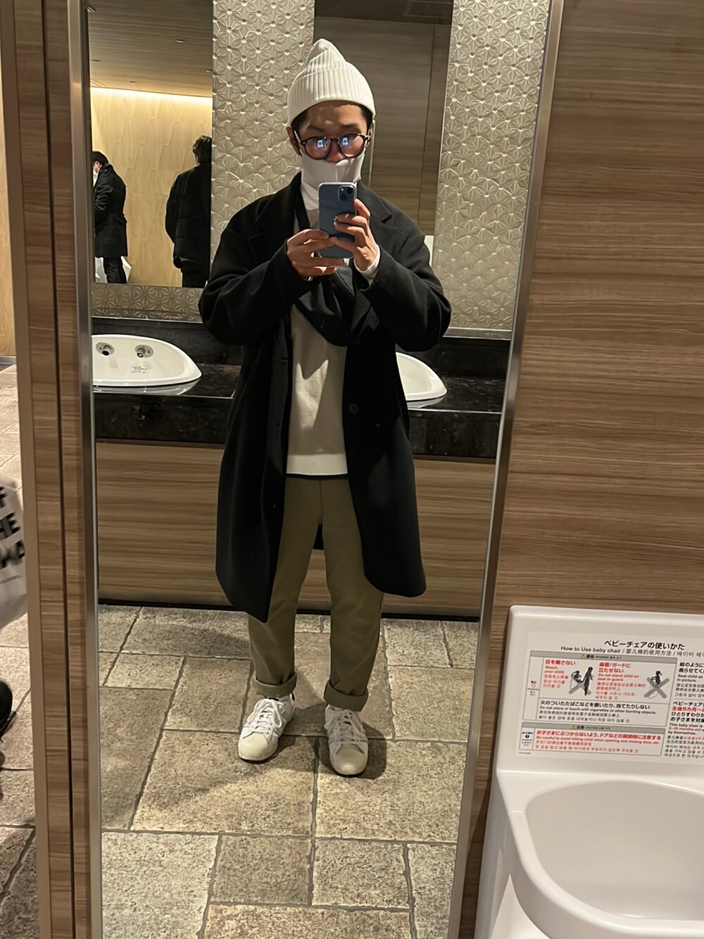 「TOILETのアイテム（チューブトップ、ホワイト系）」を使った、nori Yuki  さん（メンズ・164cm）の冬コーディネートの1枚目の写真