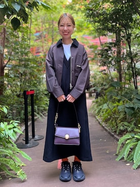 「LACOSTE（ラコステ）のアイテム」を使った、oyamadaさん（レディース・155cm）の秋コーディネート