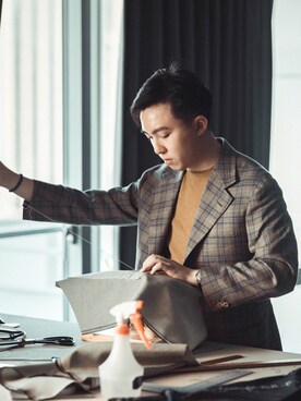 「西裝外套」｜「アイテム（ジャケット/アウター）」を使った、Louis Chungさん（メンズ・168cm）の春コーディネート