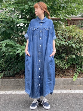 「FRAPBOIS」｜「アイテム（シャツワンピース）」を使った、hirotaさん（レディース・162cm）の夏コーディネート