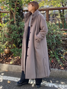 「FRAPBOIS」｜「アイテム（その他アウター）」を使った、hirotaさん（レディース・162cm）の冬コーディネート
