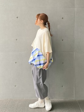 「FRAPBOIS（フラボア）のアイテム」を使った、hirotaさん（レディース・162cm）の夏コーディネート