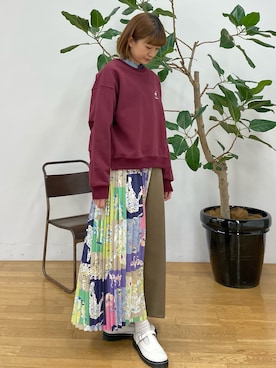 「FRAPBOIS」｜「アイテム（スウェット）」を使った、hirotaさん（レディース・162cm）の冬コーディネート