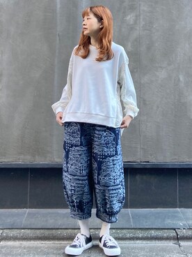 「FRAPBOIS」｜「アイテム（スウェット）」を使った、hirotaさん（レディース・162cm）の冬コーディネート