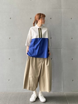 「FRAPBOIS（フラボア）のアイテム」を使った、hirotaさん（レディース・162cm）の夏コーディネート