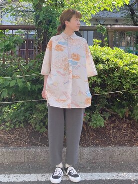 「FRAPBOIS（フラボア）のアイテム（パンツ）」を使った、hirotaさん（レディース・162cm）の春コーディネート