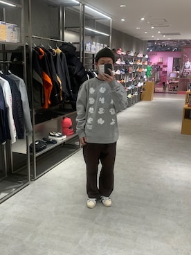 「アイテム（スウェット）」を使った、Sekidaiさん（メンズ・165cm）の冬コーディネート