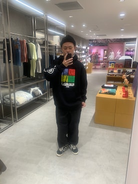 「アイテム（パーカー）」を使った、Sekidaiさん（メンズ・165cm）の秋コーディネート