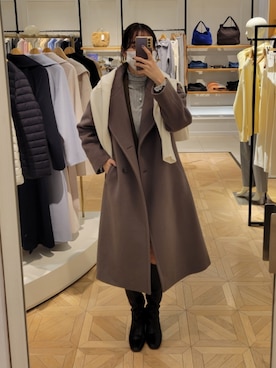 「NOLLEY’S Sophi（ノーリーズソフィ）のアイテム（チェスターコート）」を使った、もーりーさん（レディース・164cm）の秋コーディネート