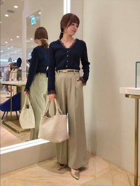 「NOLLEY’S Sophi（ノーリーズソフィ）のアイテム」を使った、もーりーさん（レディース・164cm）の秋コーディネート