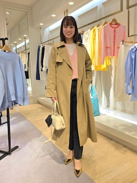 「NOLLEY’S Sophi（ノーリーズソフィ）のアイテム（トレンチコート）」を使った、もーりーさん（レディース・164cm）の冬コーディネート