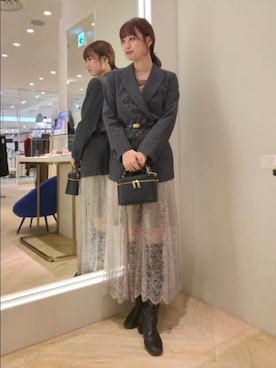「NOLLEY’S Sophi（ノーリーズソフィ）のアイテム」を使った、もーりーさん（レディース・164cm）の秋コーディネート