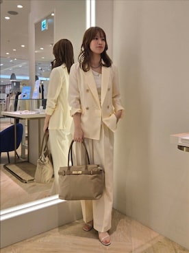 「NOLLEY’S（ノーリーズ）のアイテム」を使った、もーりーさん（レディース・164cm）の春コーディネート