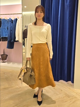 「アイテム（ネクタイ）」を使った、もーりーさん（レディース・164cm）の秋コーディネート