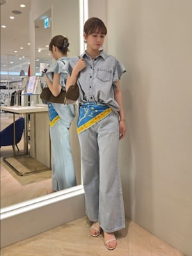 「Rie Miller（リエミラー）のアイテム」を使った、もーりーさん（レディース・164cm）の春コーディネート