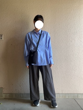 「MONO-MART（モノマート）のアイテム（スラックス）」を使った、Kamさん（レディース・160cm）の秋コーディネート