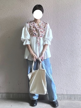 「しまむら（シマムラ）のアイテム（シャツ/ブラウス）」を使った、Kamさん（レディース・160cm）の秋コーディネート