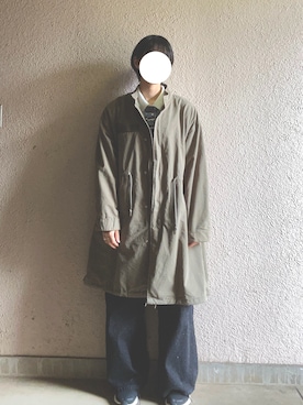 「アイテム（モッズコート）」を使った、Kamさん（レディース・160cm）の秋コーディネート