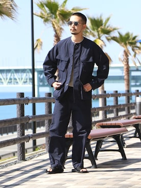 「アイテム（チノパンツ）」を使った、しょーへーさん（メンズ・175cm）の夏コーディネート