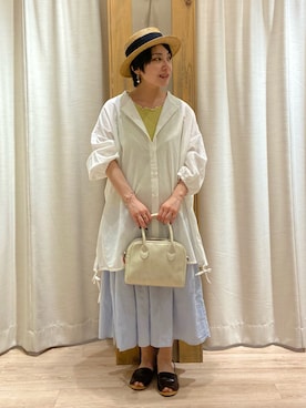 「Samansa Mos2（サマンサ モスモス）のセパレートサンダル（サンダル）」を使った、minponさん（レディース・150cm）の春コーディネート