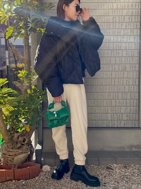 「冬」｜「アイテム（チョーカー）」を使った、hiroさん（レディース・158cm）の冬コーディネート
